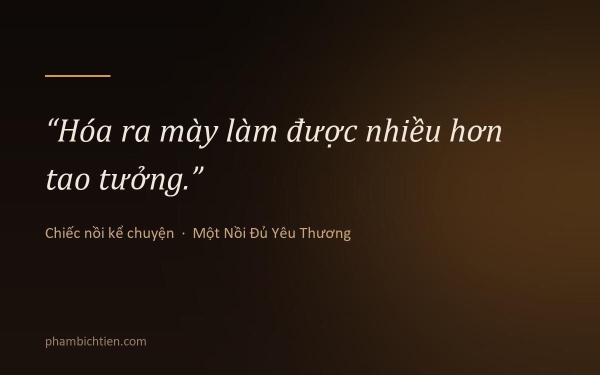 Tôi Là Chiếc Nồi Bị Bỏ Quên — Cho Đến Tối Thứ Năm Hôm Ấy